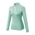 thumbnail image 4 of Summer Tops for Women Long Sleeve High Elasticity Fitted Yoga Running Suit For Fitness And Yoga Thermal V Neck Tops Women Long Sleeve Dress Blouse Undershirt Short Womens Camisole Green XL, 4 of 5