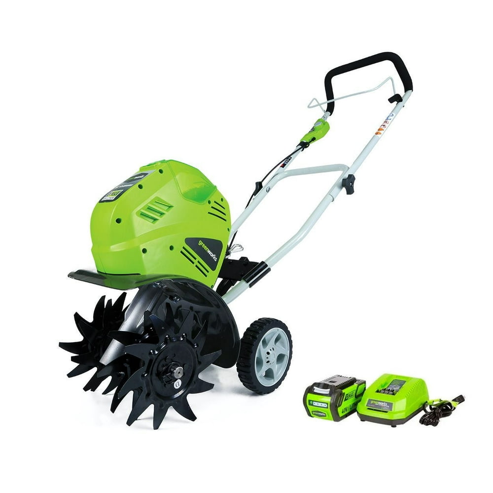 Greenworks 40V 10 in. Cordless Cultivator with 4.0 Ah Battery and