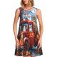 thumbnail image 1 of Disketp Halloween Pets Pumpkins para Vestido sin Mangas para Mujeres, Vestidos de Verano para Mujeres, Casual y Holgado para la Playa, 1 of 7