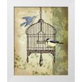 thumbnail image 3 of Paul Brent 12x14 White Modern Wood Framed Wall Art Titled - Botanical Birdcage II, 3 of 5