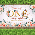 thumbnail image 4 of Floral Design Little Miss One Banner Decorative First Birthday for Birthday Party Decoration Event Background Celebration, 4 of 7
