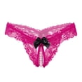 thumbnail image 1 of Harpily 2025 Intimates Women's Clearance Pearl Thong High Up File Lace Transparent Briefs Underwear, 1 of 9