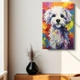 thumbnail image 4 of Bolognese Canvas Wall Art Famous Oil Paintings Monets Watercolor Dog Canvas Funny Dog Canvas Floral Print Abstract Farmhouse Gallery Aesthetic Room Decor for Bedroom Bathroom, 4 of 6