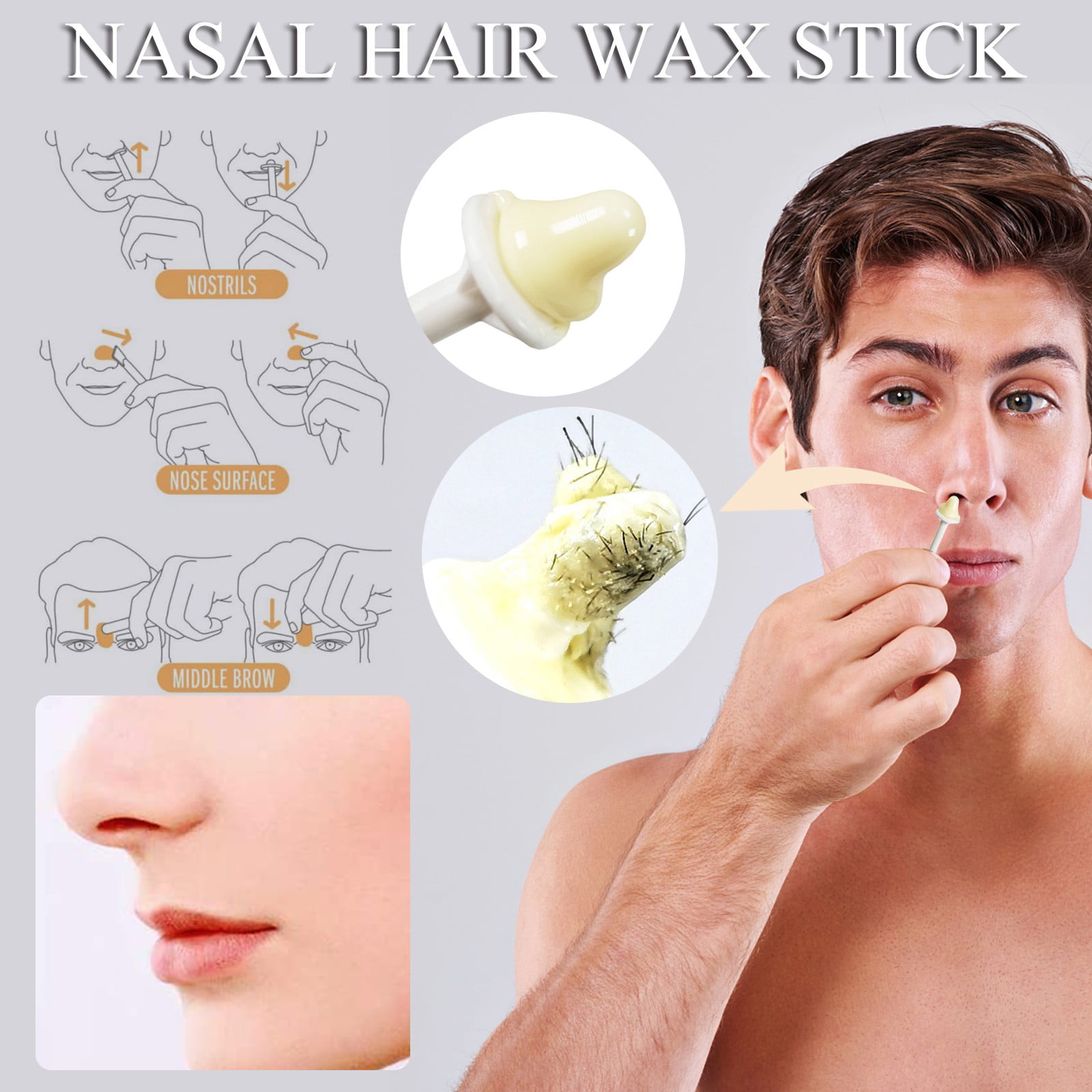 Nose Hair Removal Wax Kit Nasal Ear Hairs Safe Quick Beads Strips 10Pcs -  buy Nose Hair Removal Wax Kit Nasal Ear Hairs Safe Quick Beads Strips  10Pcs: prices, reviews | Zoodmall