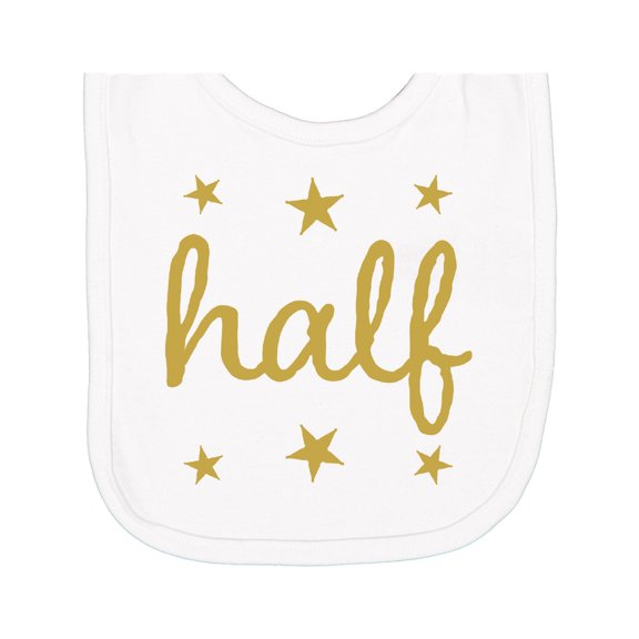 Inktastic Half Birthday 1/2 Photo Newborn Bib