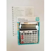 Pen+Gear 12 Digit Large Display Desktop Calculator, Gray, Office, Elementary school, middle school