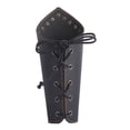 thumbnail image 2 of Punk Knight de cuero Gótico Brazalete ancho Muñequera Negro Sunnimix Brazalete de caballero brazalete brazalete, 2 of 8