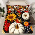 thumbnail image 2 of Homewish Autumn Pumpkin Sunflower Full Size Sheets,Rustic Berry Bed Sheets,Hello Fall Sheet Sets For Adults,Microfiber Bedroom Decor,4pcs, 2 of 7