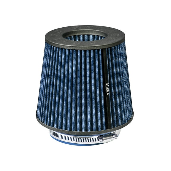 Rtunes Racing BLUE 2.5"-4.0" Inlet Universal Cold Air Intake Cone Adjustable Size Dry Filter