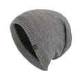 thumbnail image 3 of Msgweeeg Men's Winter Hats Beanie Hats Men's Warm Knitted Wool Hat with Winter Plush Thickened Cropping Head Men's Outdoor Hat for Daily Commute, 3 of 6