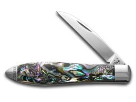 CASE XX Genuine Abalone Tear Drop Gent Stainless Pocket Knife Knives by W.R. Case & Sons Cutlery Co.