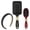 Black and Red, variant on Velvet Touch Paddle Cushion hair brush - Detangling hairbrush - curly or straight styles - men or women - detangler - features soft touch handle - Sky Blue