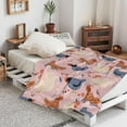 thumbnail image 4 of Cute Chicken Blanket, Pink Floral Chicken Blanket for Kids, Chicken Gifts for Chicken Lovers, Soft Cozy Flannel Throw Blankets for Bed Couch Sofa Chicken Decor 50x40 Inches, 4 of 6
