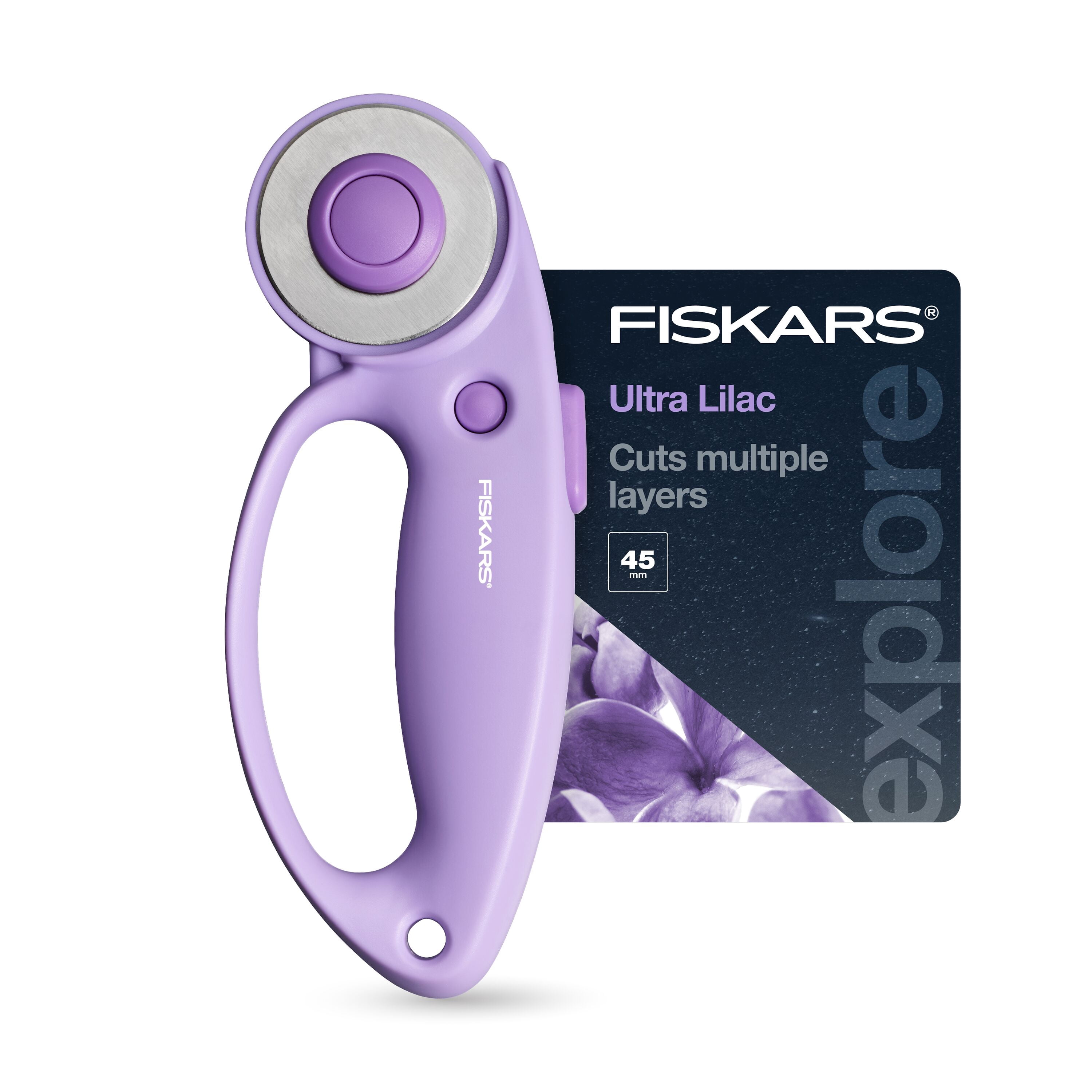 Fiskars Designer Loop Rotary Cutter 45mm, Ultra Lilac