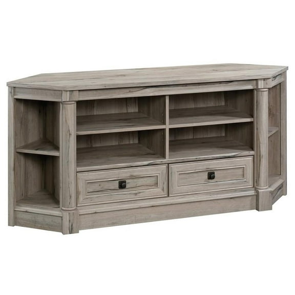 Kingfisher Lane Engineered Wood 60" Corner TV Stand in Split Oak