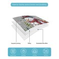 thumbnail image 4 of Quilt King Size Bedding Set, Christmas Snowman Reversible Summer Quilt 3 Pieces, Winter Snowflakes Country Xmas Trees Grey Lightweight Bedspreads Coverlets with 2 Pillow Shams for All Seasons, 4 of 5
