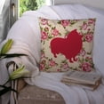 thumbnail image 3 of Sheltie Shabby Chic Yellow Roses Fabric Decorative Pillow, 3 of 4