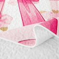 thumbnail image 5 of meiyoeat Ckawaii Highland Cattle Quilt Full,Pink Bow Floral Blossom Full Bedspread Sets For Girls,3pcs,1 Coverlet and 2 Pillowcases, 5 of 7