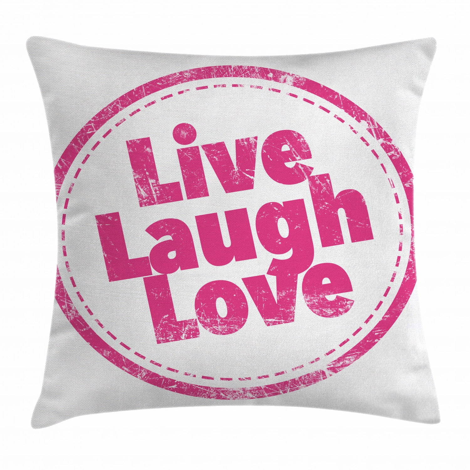 Live Laugh Love Decor Throw Pillow Cushion Cover, Motivational
