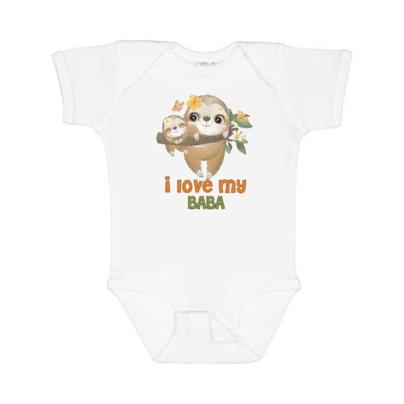 Inktastic Sloth I Love My Baba Boys or Girls Baby Bodysuit