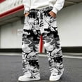 thumbnail image 2 of GrmtClth Mens Pants Loose Fit Camo Casual Bottoms Elastic Drawstring Waist Multi Patch Pocket Outdoor Daily Pants 3XL, 2 of 7