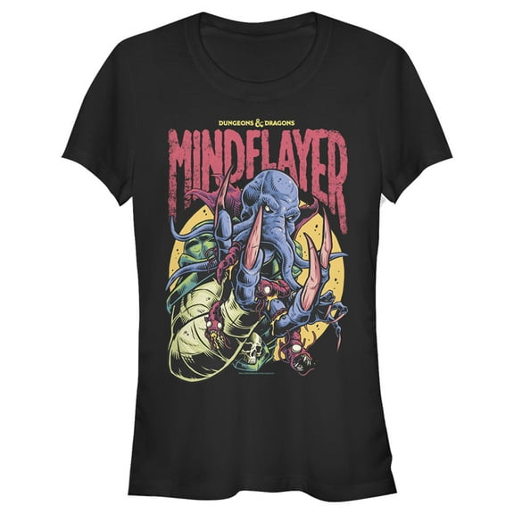 Junior's Dungeons & Dragons The Mind Flayer and Illithid Larvae Will Win Graphic Tee Black X Large