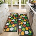 thumbnail image 4 of Kitchen Rugs Sets Of 2,Lemon Mixed Citrus Fruits DarkGreen Pattern Anti Fatigue Kitchen Mat Rugs Non Slip Washable,Decorative Kitchen Floor Mats for Kitchen,Sink,Laundry,17"x47"+17"x47", 4 of 5