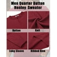 thumbnail image 4 of COOFANDY Henley Sweater for Men Fall Sweater Long Sleeve Ribbed Sweater, 4 of 6