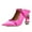 Fuchsia, variant on FSJ Women Elegant Pointed Closed Toe Mules Chic Crystal Chunky High Heels Sandals Pumps Slip On Two Strap Backless Casual Dressy Shoes Size 8 Pink