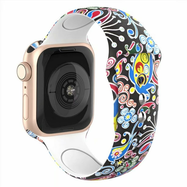 Poy Poy Soft Silicone Wristband Replacement Smart Watch Strap For Apple Iwatch Series 5 Series 4 Series 3 Series 2 Series 1 Adjustable 38mm 40mm 42mm 44mm Large Small Cute Print Walmart Com Walmart Com