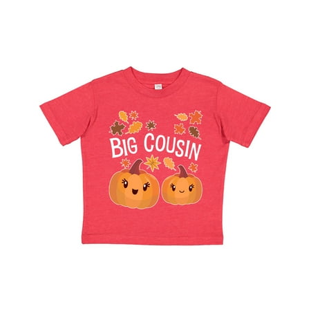

Inktastic Big Cousin Pumpkins with Fall Leaves Gift Toddler Boy or Toddler Girl T-Shirt