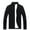Black, variant on Herrnalise Men's Solid Color Casual Standing Collar Knit Cardigan Sweater Jacket Black