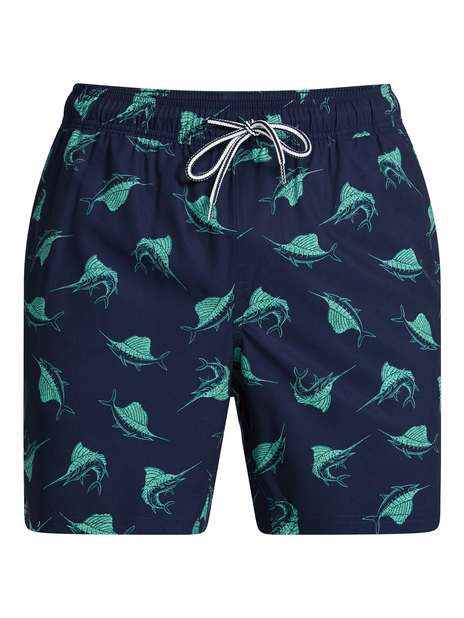 George Men's and Big Men's Performance Lined Swim Trunks, 5" Inseam, Sizes S-3XL