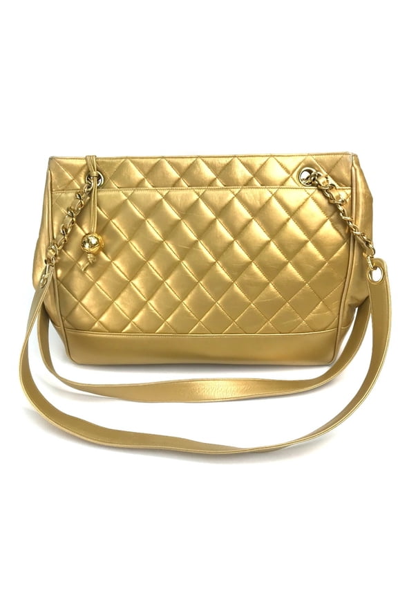 Pre-Owned Chanel Coco ball Bag Chain Tote Shoulder Bag Gold x GoldHardware (Good)