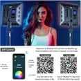 thumbnail image 4 of Sprite20 2-Packs LED Video Lighting Kit for Photography, Full RGB Color LED Studio Lights for Video Recording, Streaming & Filming, LED Panel Light with APP/Remote Control, 2500-8500K, 4 of 8