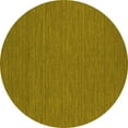 thumbnail image 1 of Ahgly Company Indoor Round Abstract Yellow Contemporary Area Rugs, 4' Round, 1 of 4