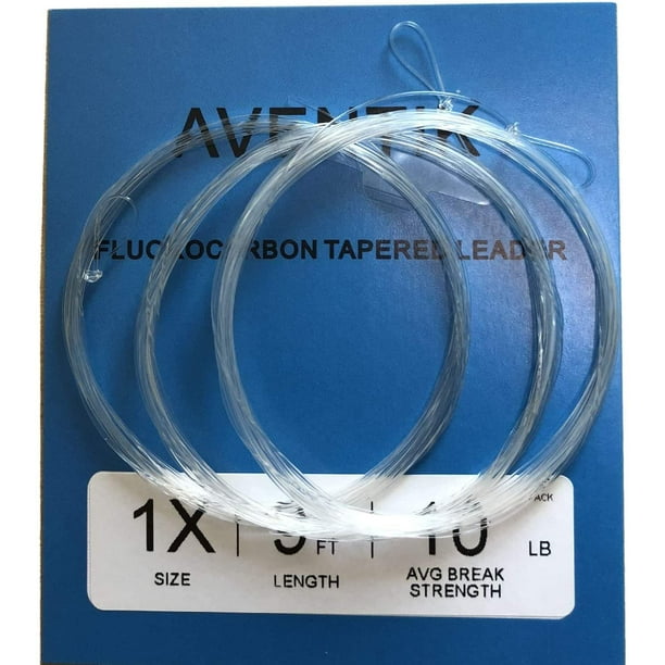 3 PC Pack Pro Looped Aventik Premium Fluorocarbon Tapered Leader