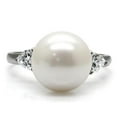 thumbnail image 3 of Luxe Jewelry Designs Stainless Steel Women's Ring with Aurora Borealis Synthetic Pearl - Size 5, 3 of 4