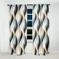 thumbnail image 4 of Designart "Reflecting In Monochrome III" Geometric Blackout Curtain Single Panel, 4 of 4