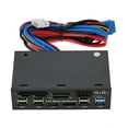 thumbnail image 3 of Multi-Function USB 3.0 Hub eSATA SATA Port Lecteur de carte interne PC Dashboard Media Front Panel Audio pour SD MS CF TF M2 MMC Cartes mémoire compatible 5.25 "Bay, 3 of 7