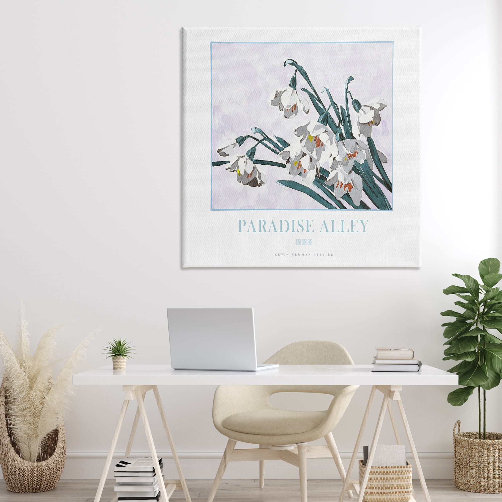 Stupell Industries Paradise Alley White Spring Blooms Canvas Wall Art, design by Jadei Graphics
