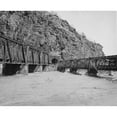 thumbnail image 2 of Harpers Ferry Bridges, one with a Cca Cola sign, traverse the Shenandoah river and lead to a tunnel in the Mountain Poster Print (24 x 36), 2 of 4