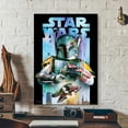 thumbnail image 1 of Cuadro Decorativo Cartel Star Wars Boba Canvas Listo Para Colgar 28x41cm Jungle Art Impresion Tela Arte, 1 of 6