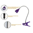 thumbnail image 4 of Newhouse Lighting 7" LED Flex Clip On Lamp, 3 Watts, Purple, 4 of 5