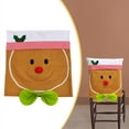 thumbnail image 6 of Gingerbread Man Chair Slipcover Computer Backrest Cover Cloth Material Christmas Office Home Decor, 6 of 9