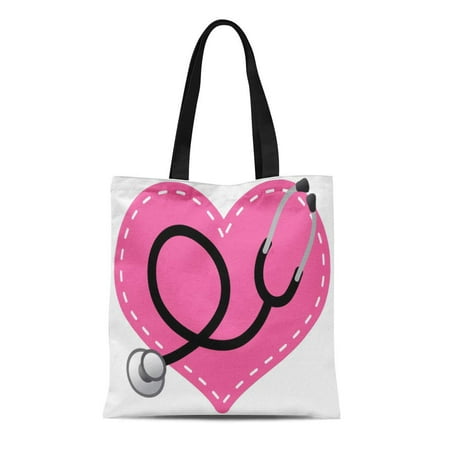 KDAGR Canvas Tote Bag Student Nurse Personalized Nursing School Graduate Cute Reusable Handbag Shoulder Grocery Shopping