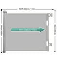 thumbnail image 3 of stusgo Retractable Baby Gate 33"x118"（3m）- Retractable Dog Gate(Grey), 3 of 9