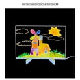 thumbnail image 2 of fastboy Adjustable Bracket LED Note Board For Childrens Artwork LED Letter Message Board Forsticky Note 20*20CM, 2 of 6