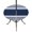 Blue, White, Navy, variant on Round Outdoor Tablecloth with Umbrella Hole and Zipper, Farmhouse Sage Green Tablecloth with Elastic Waterproof, Farmhouse Green Line Striped Patio Table Covers for 45" - 54" Picnic Pool Tables