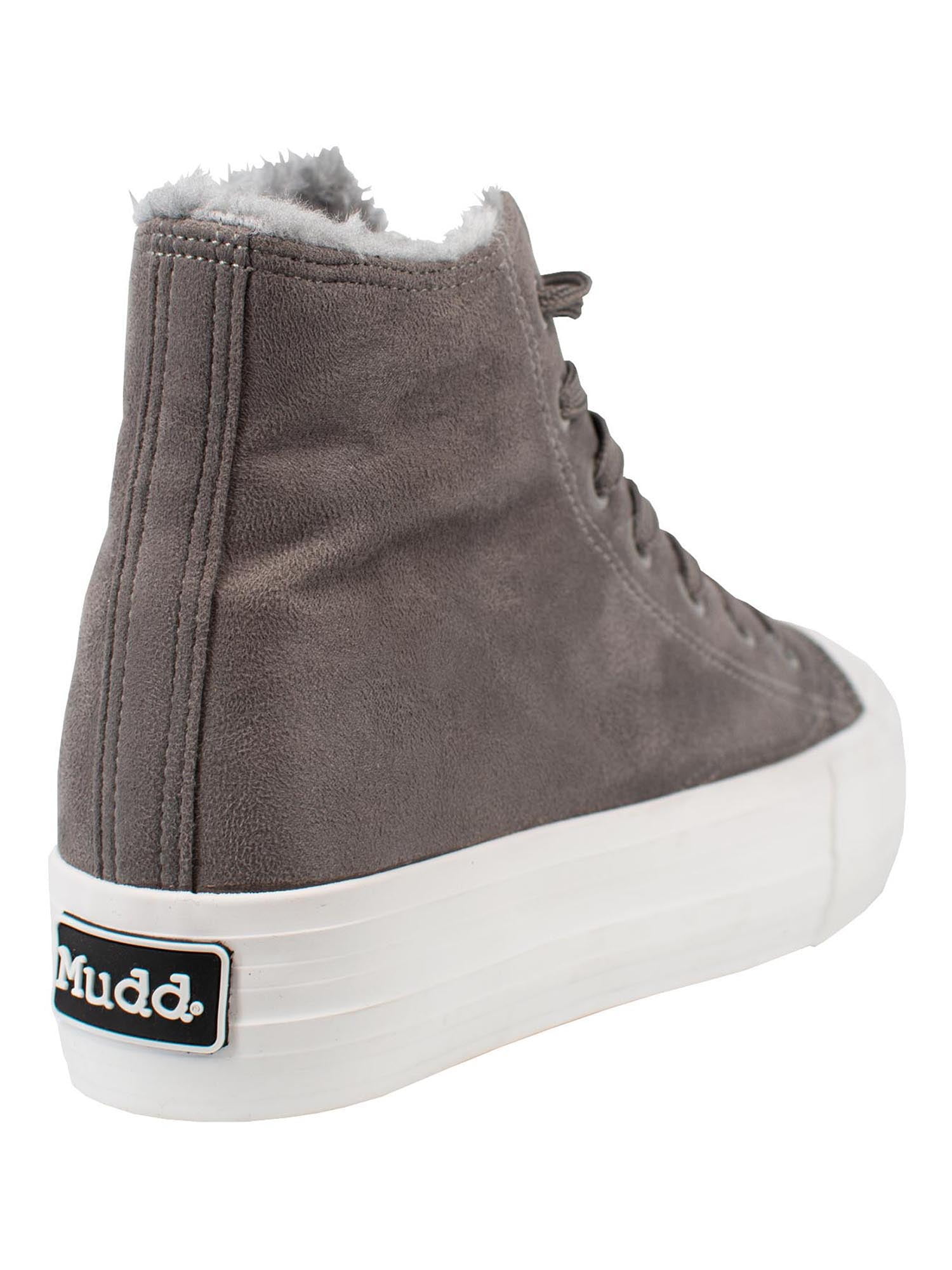 Mudd Women s Faux Fur Lined High Top Sneaker Walmart